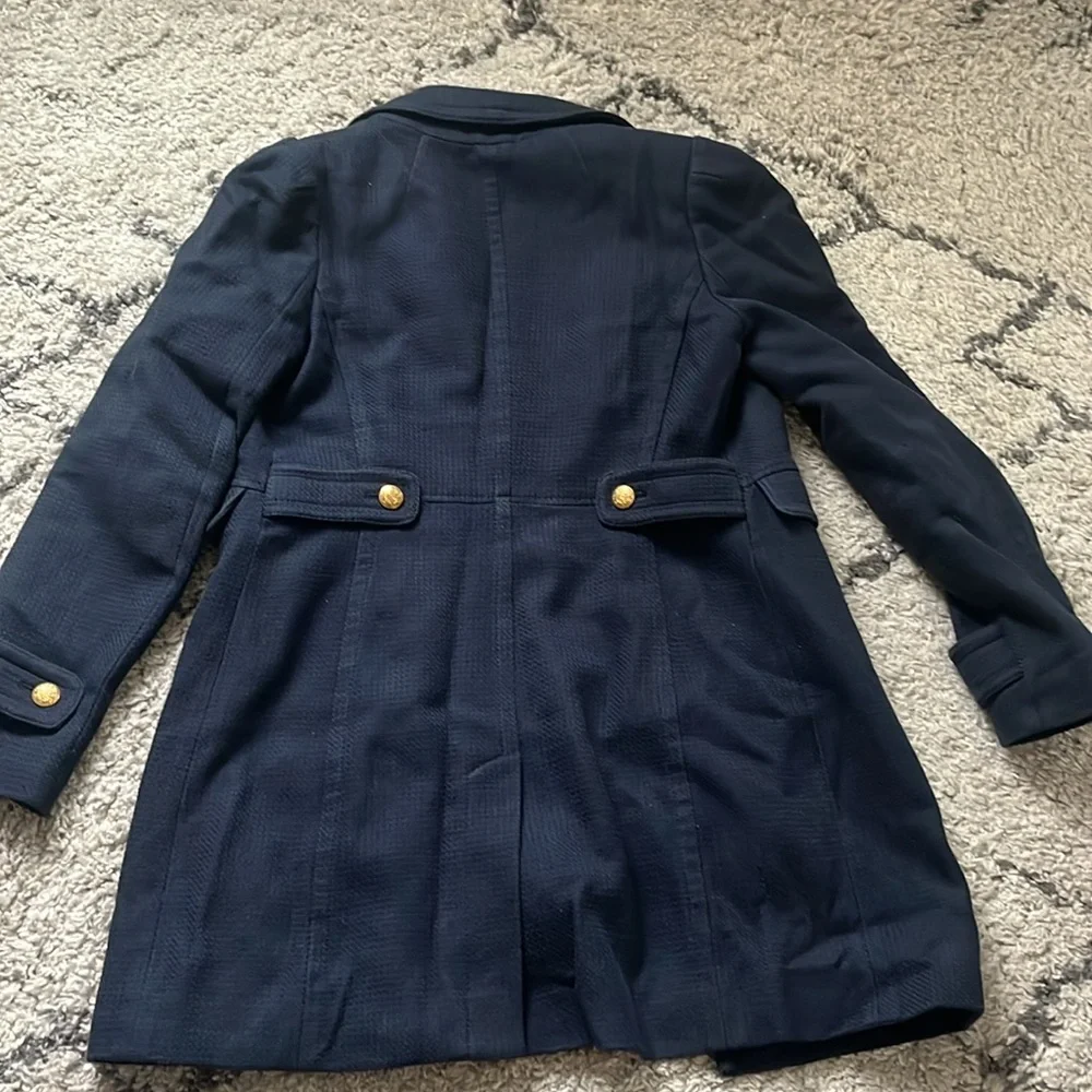 Banana Republic Size S Navy Overcoat - Picture 5 of 7